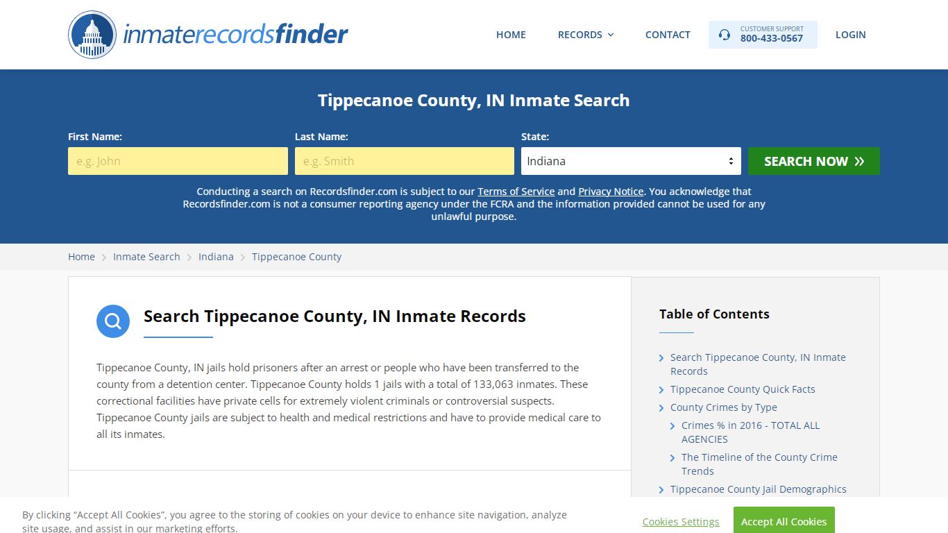 Tippecanoe County, IN Inmate Lookup & Jail Records Online